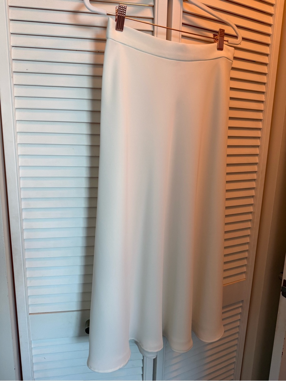 Brand- New Luisa Spagnoli Italian white A-Line Midi Skirt